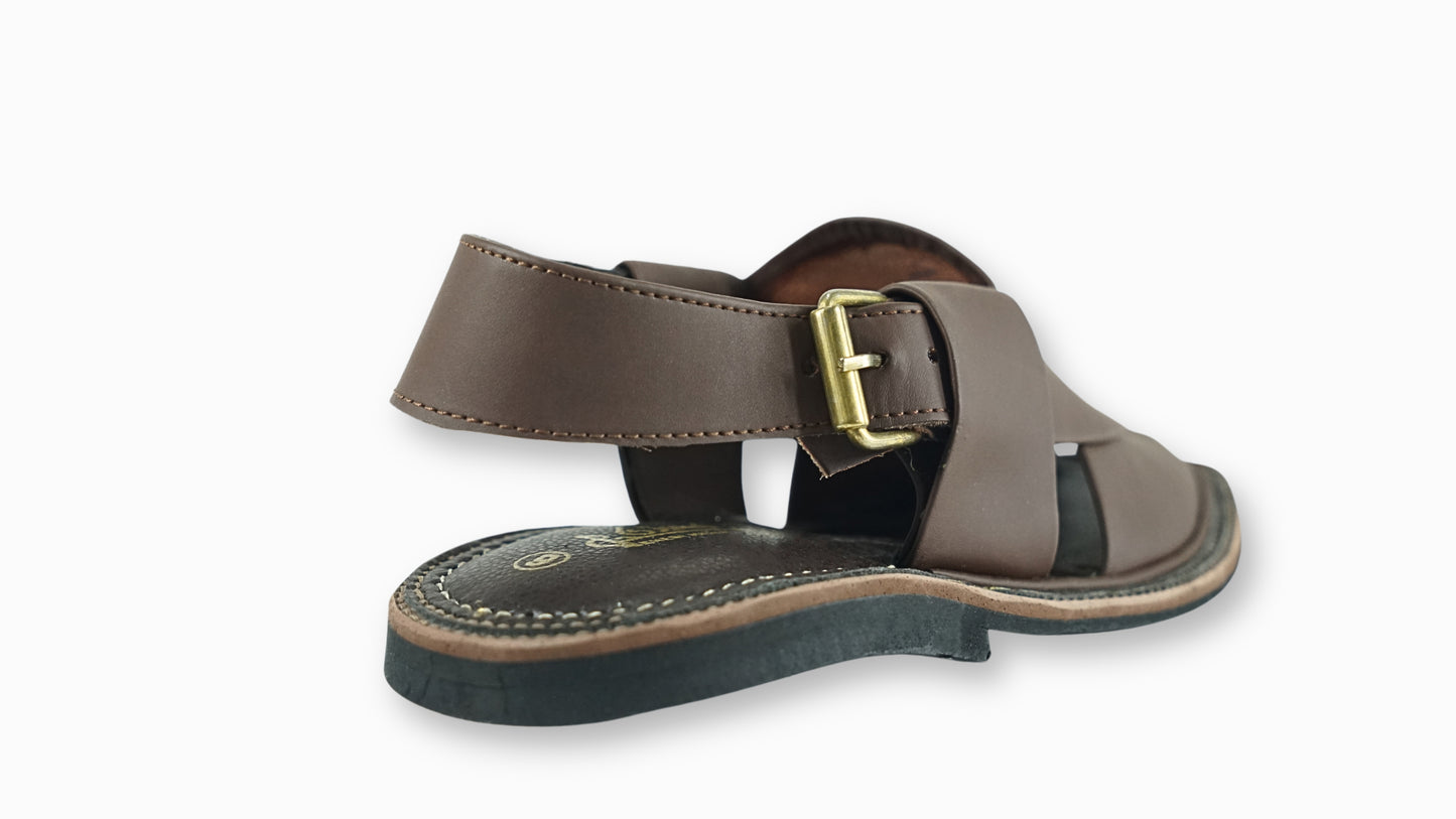 Chocolate Brown Leather Chappal | Peshawari kheri