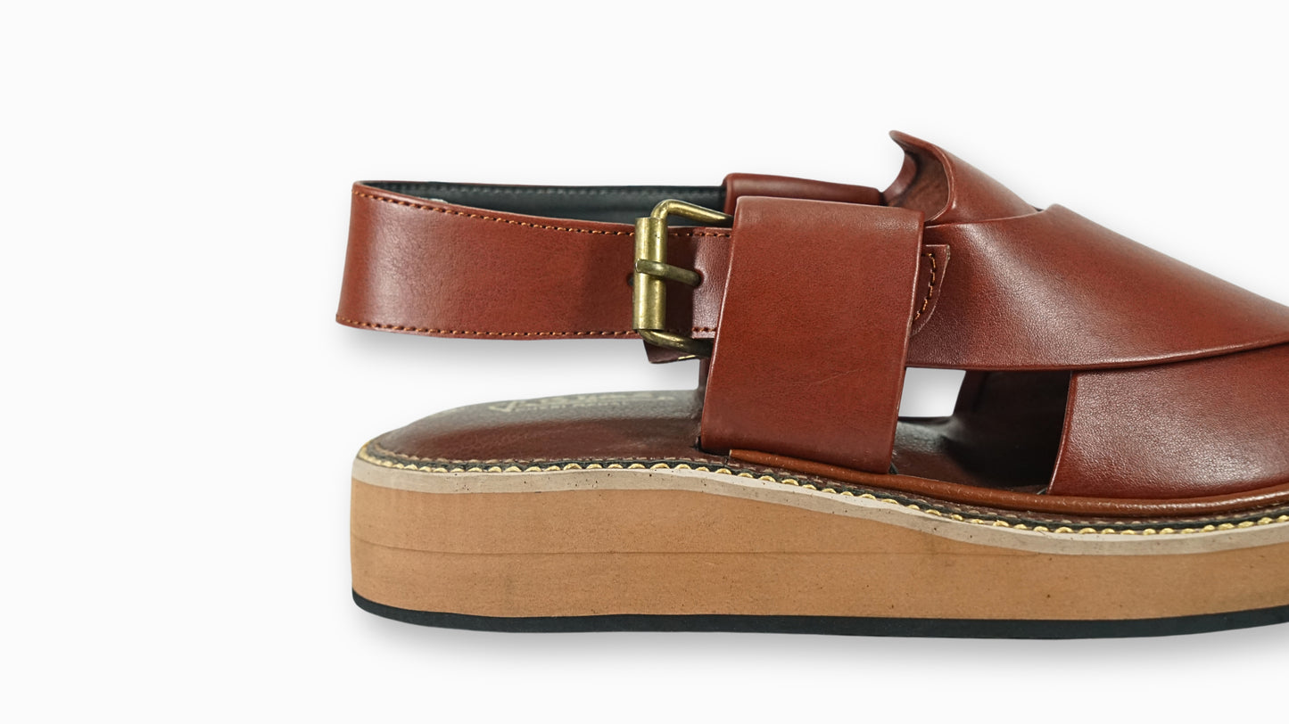 Kaptaan Mustard Peshawari Chappal | Double Sole Leather