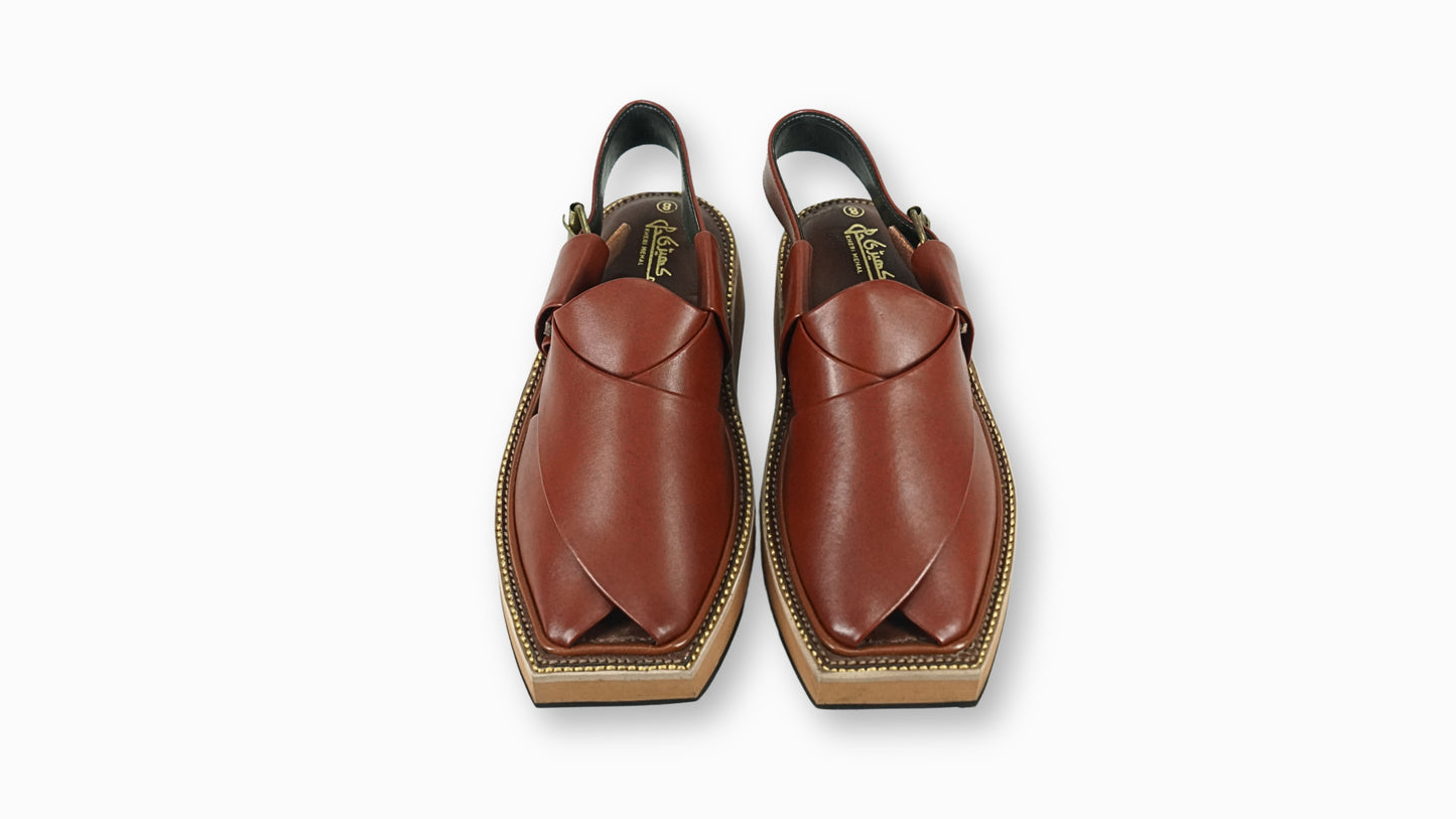 Kaptaan Mustard Peshawari Chappal | Double Sole Leather