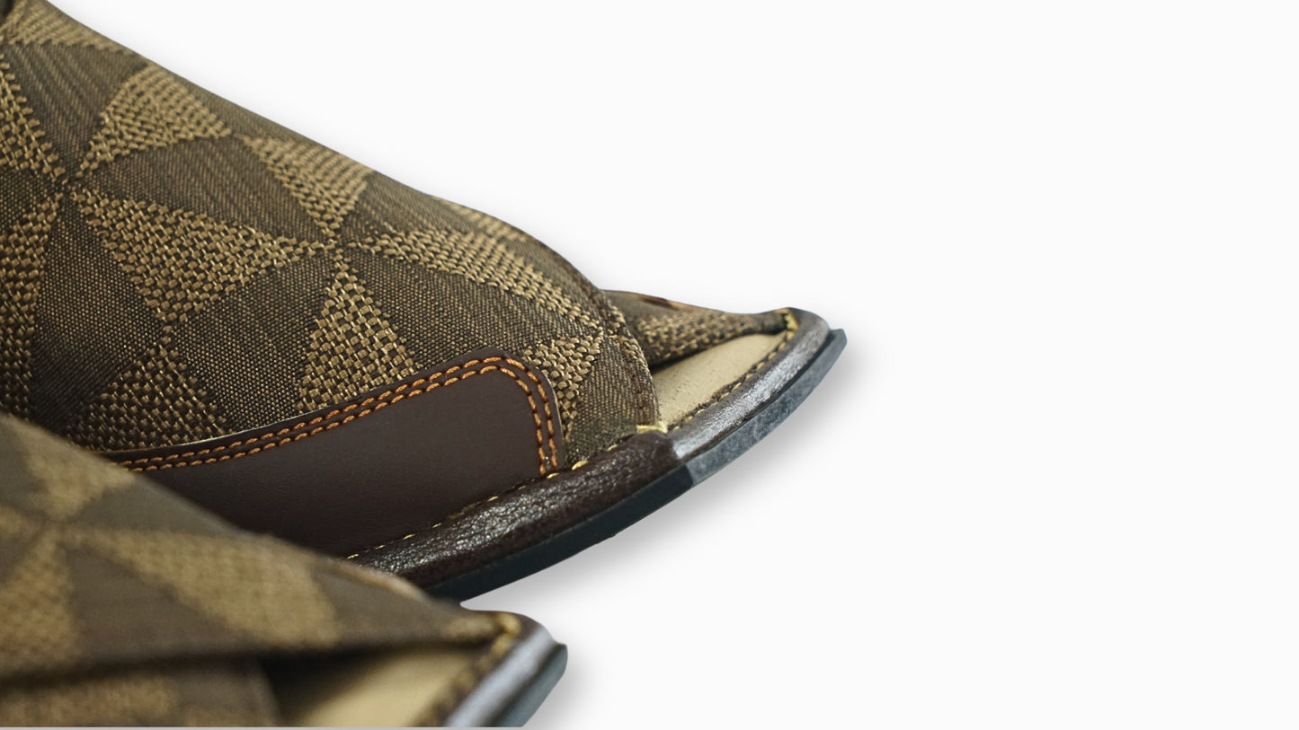 Brown Patch Work Peshawari Sandals – Men’s Signature Style