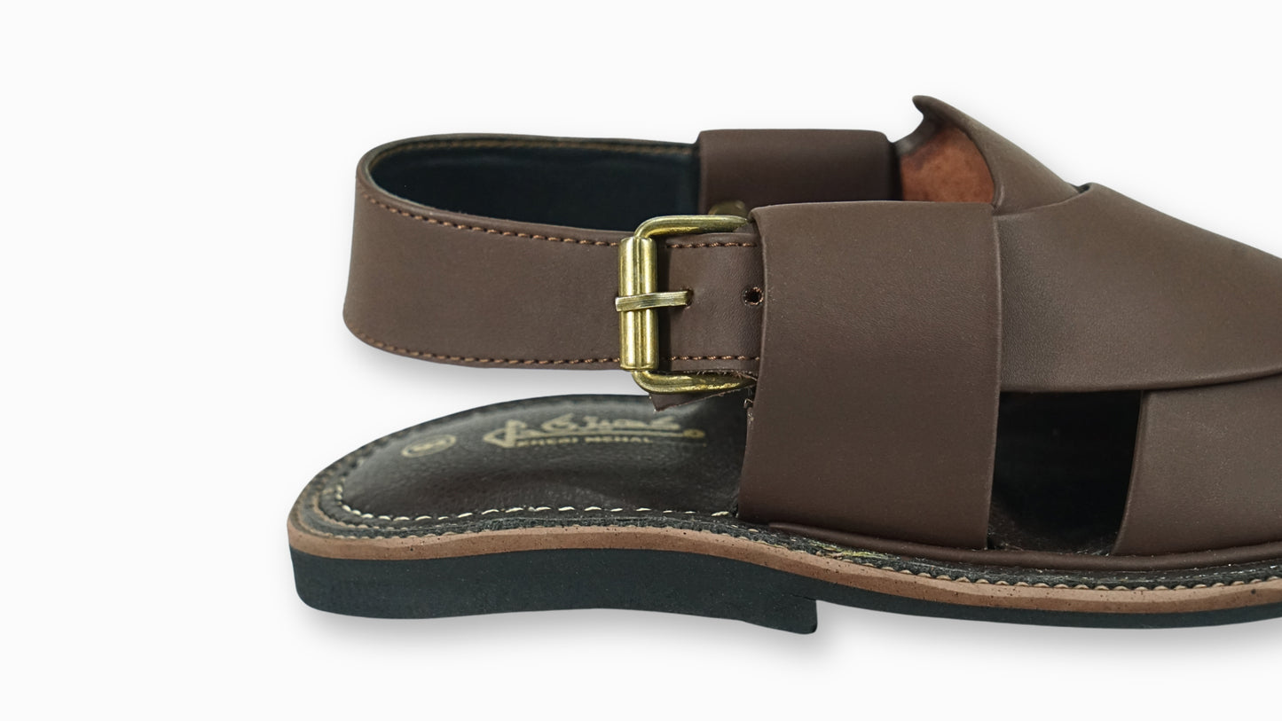 Chocolate Brown Leather Chappal | Peshawari kheri