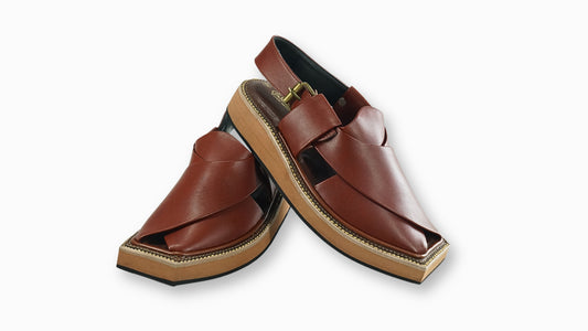 Kaptaan Mustard Peshawari Chappal | Double Sole Leather