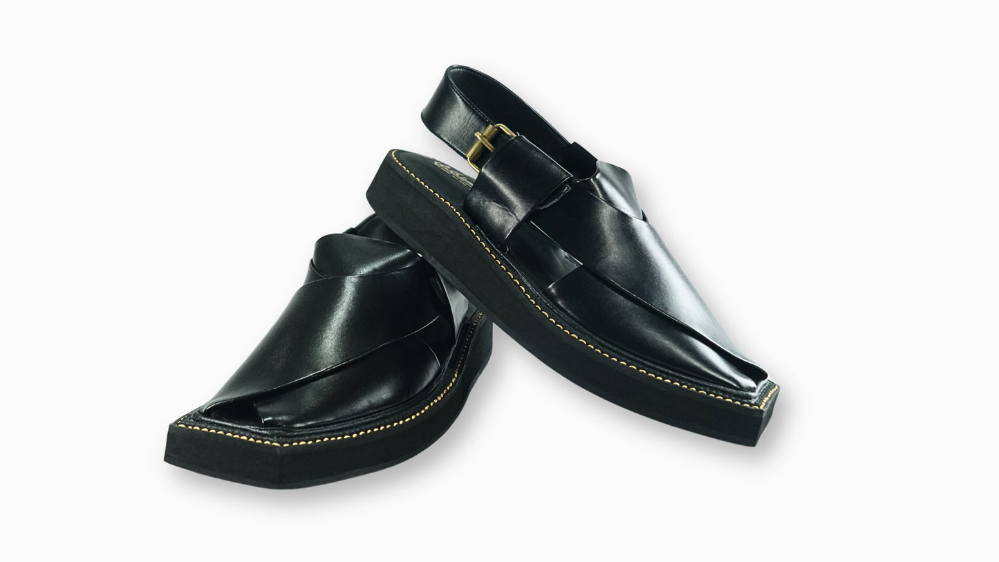 Black Captain | Peshawari Chappal