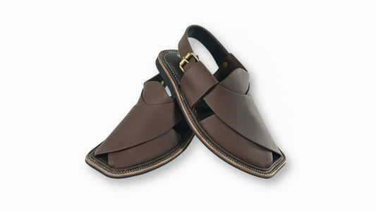 Chocolate Brown Leather Chappal | Peshawari kheri