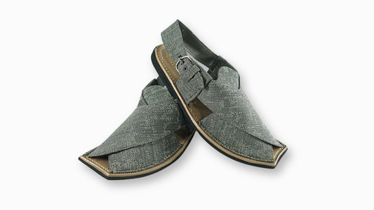 Grey Jeans Peshawari Sandals – Stylish & Breathable Design
